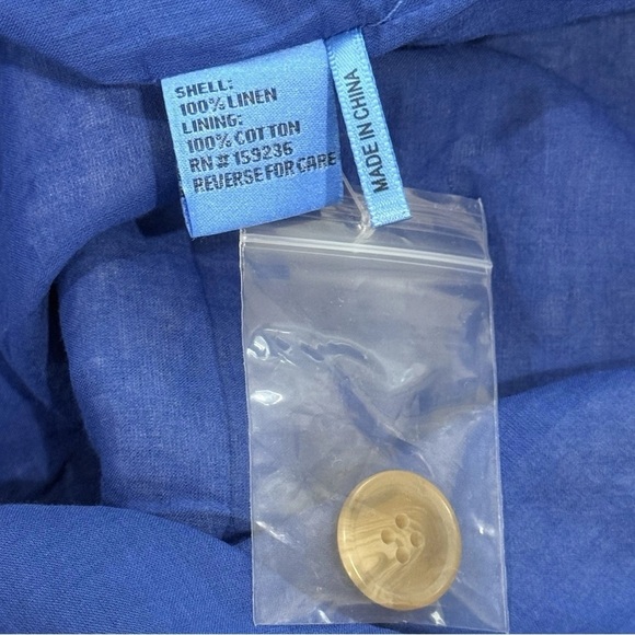 J. McLaughlin Rue Navy Blue Linen Floral Sleeveless Shift Dress XS NEW $218 - Picture 12 of 12